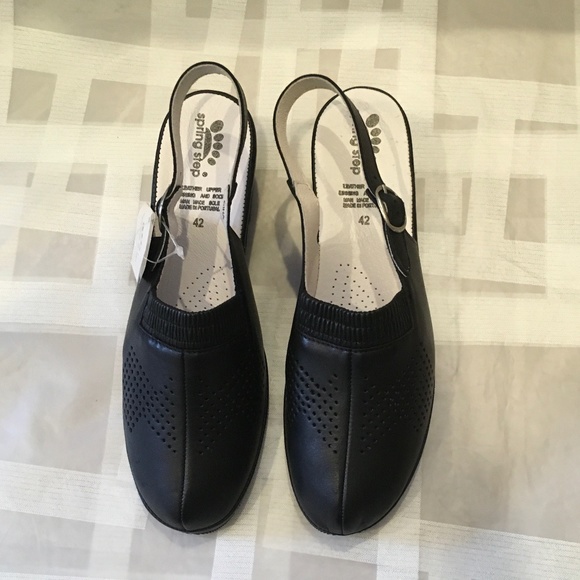 Spring step black leather shoes size 42(US: 10.5-11). - Picture 2 of 7